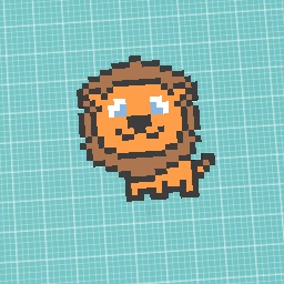 Cute pixal lion