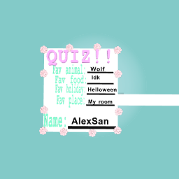 I did a Quiz :P