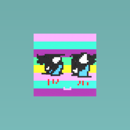 Cute anime eyes ( with pastel background :3 )