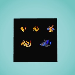 Pokemon Charizard all evolution Pixel art