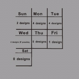 My design schedule (Scince some of you don't want me to leave)
