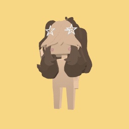 Brown hair with blonde curtain bangs