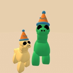 ~ Dinos with party hat ~