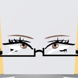 Eyes with glasses cheap