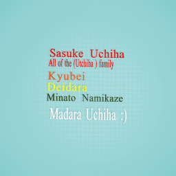 My fv characters in Naruto anime :)