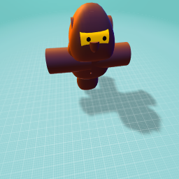 Chestnut gold face monkey