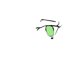 unfinish! :D green eye!!