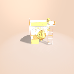 Gold and white girl room