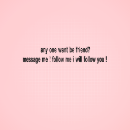 want to be friends?