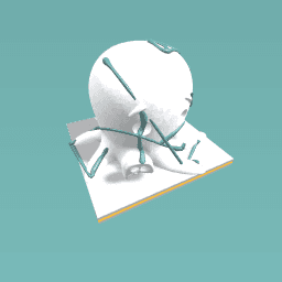 octopus has ink on him