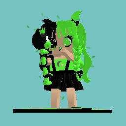 Cute black and Green girl