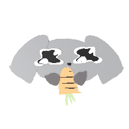 Cute bunny eating a carrot