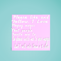 Please like and follow me
