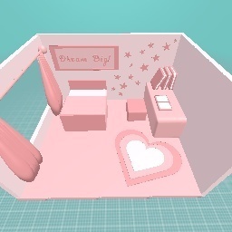 pink aesthetic bedroom :)