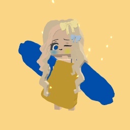 Yellow blue cute girl