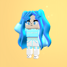 a blue girl she is so cute