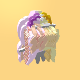 粉紅色和黃色長髮