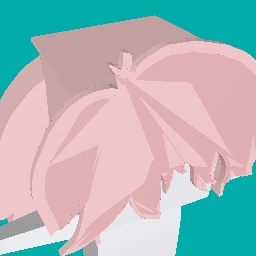 Puffy pink hair