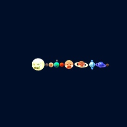 Planetary awakening! (+ sun, Pluto and Luna/the moon)