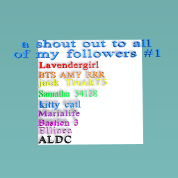 To all of my followers