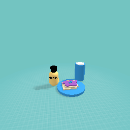 Bread with honey and milk