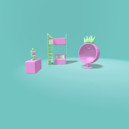 Pastel strawberry bedroom