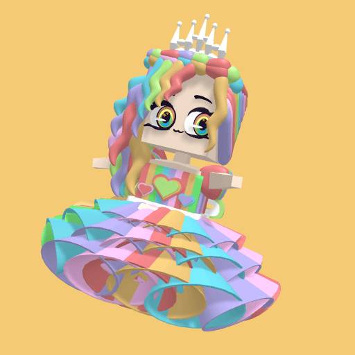rainbow girl skin