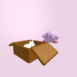 Kirby and a Cat