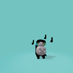 elephant with head phones