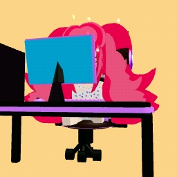 me playing Minecraft with my friends 