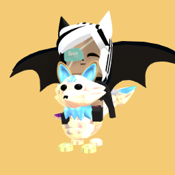 Cute part bat part wolf girl