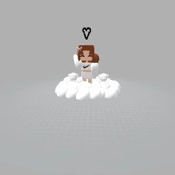 Pretty Nike girl standing on a cloud