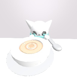 Fluffy: Here! Try the soup =l w l=