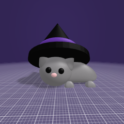 Kitten in a witch hat