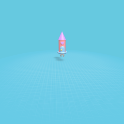 Pastel space rocket