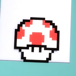 Mario mushroom pixelart