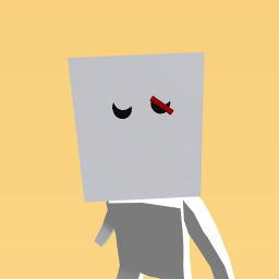 Closed eyes with a scar