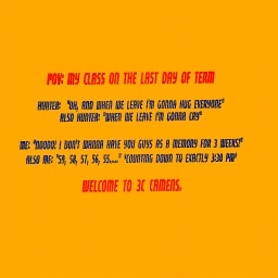 My class on the last day of term