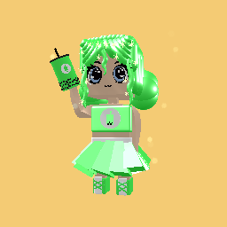 Neon green bubble tea girl 200 likes free