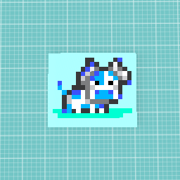 Pixelated Blueberry Cow