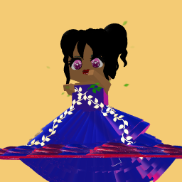Queen with tiara, dress, eyes, lips, etc. etc.