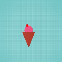 Strawberry ice-cream cone