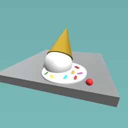 some one dropped thier icecream!