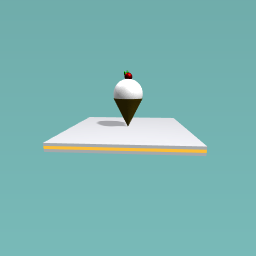 Ice cream with a cherry on top