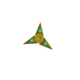 Gold and green fidget spinner 