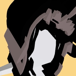 Lowain's hair but black