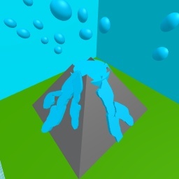 A blue volcaneo