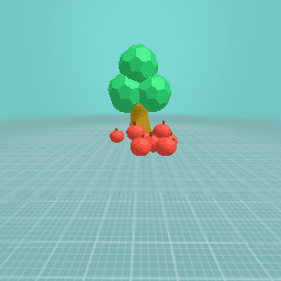 Animal crossing tree and apples (apple pile and apple)