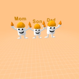 Happy candle family