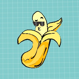 THIS BANANA IS ROCKING IT!!! (¬‿¬)